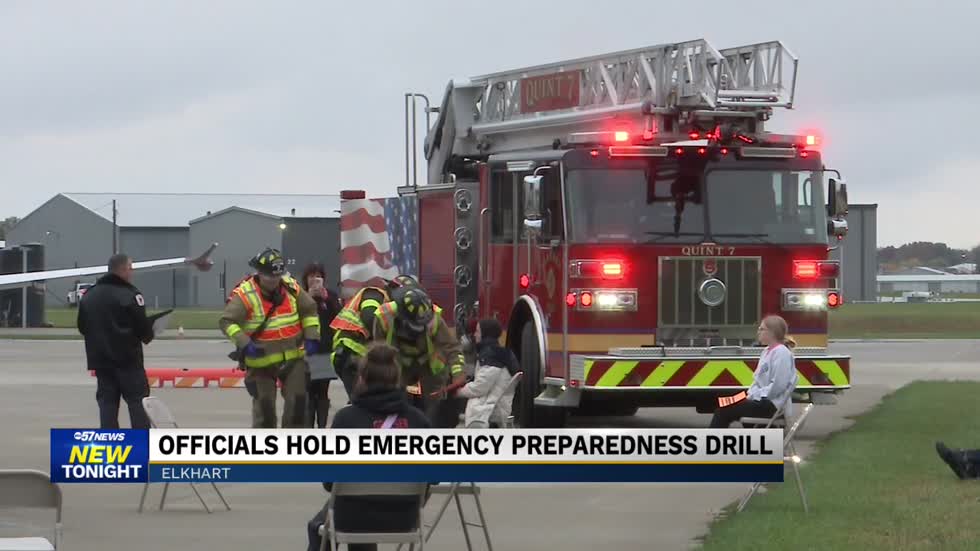 Elkhart emergency departments prepare with emergency drill [Video]