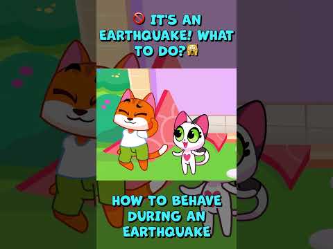 EARTHQUAKE SAFETY RULES! ⚠ HOW TO BEHAVE DURING AN EARTHQUAKE! SAFETY RULES FOR KIDS 😻 PURR PURR [Video]