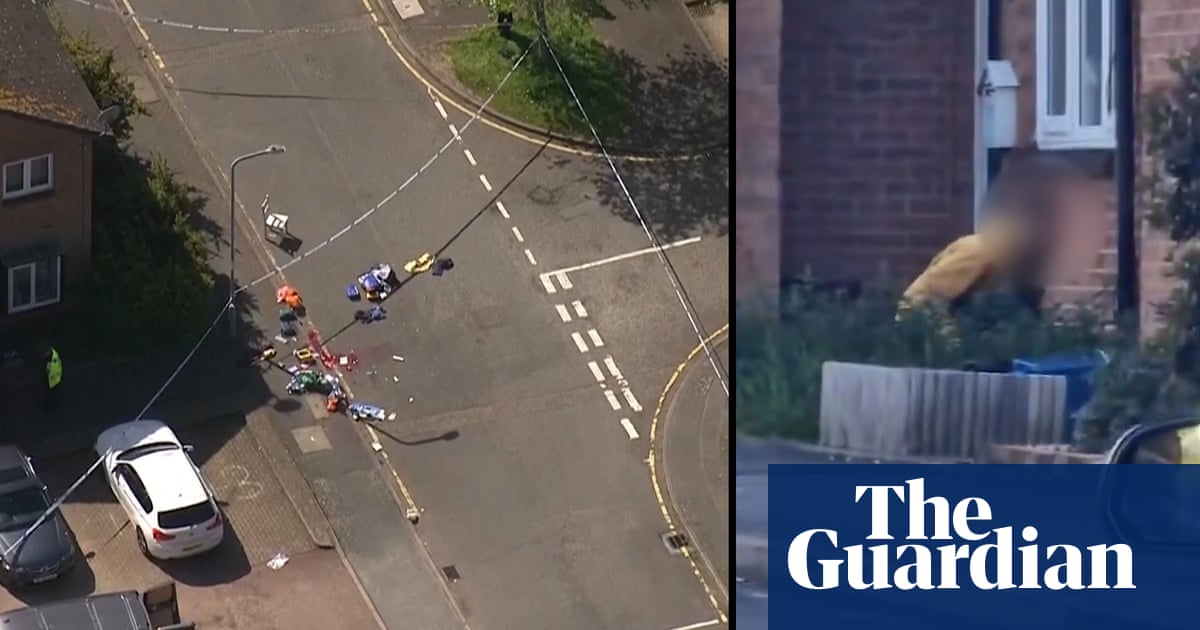 Aerial footage shows scene of Hainault stabbing attack video report | UK news