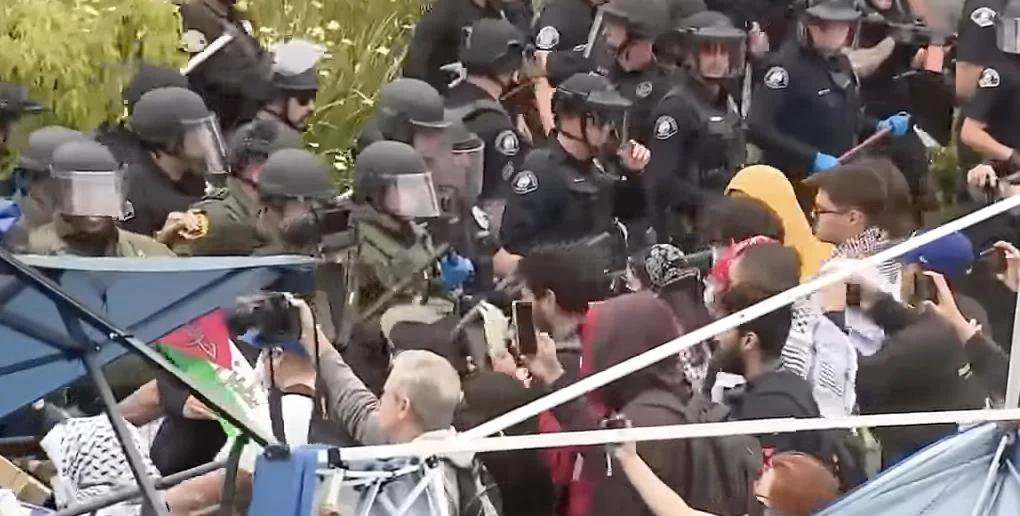 Police clear UC Irvine encampment after pro-Palestinian protesters occupy lecture hall [Video]