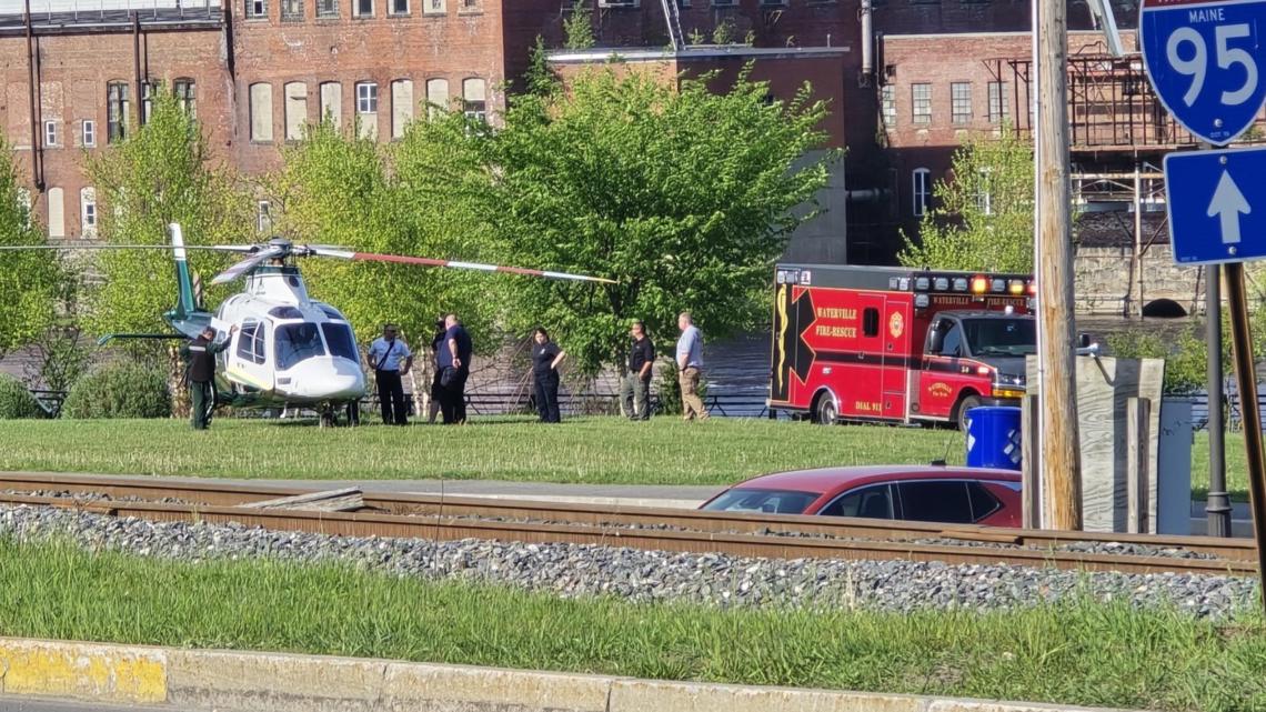One brought to hospital after fall near Waterville bridge [Video]