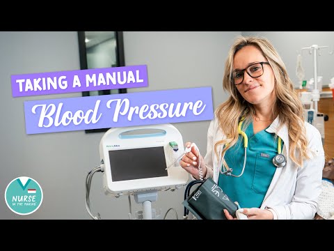 How to Take a Manual Blood Pressure  » Systolic & Diastolic Sounds » Nursing Skills [Video]