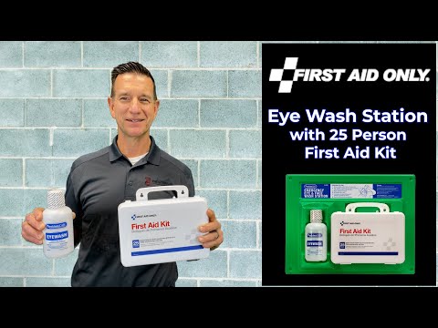 Two Minute Tuesday: First Aid Only Eye Wash Station with 25 Person First Aid Kit [Video]