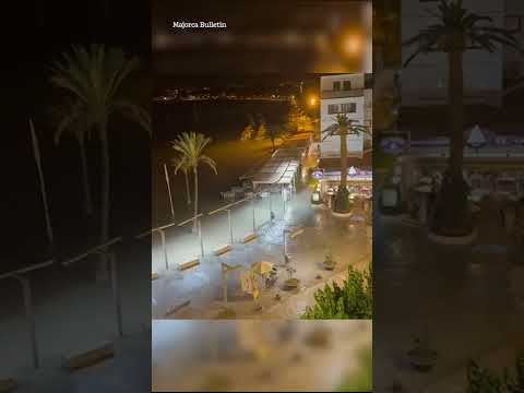 Majorca hit by ‘meteo-tsunami’ as shock video shows ocean swallow up shore roads in tourist resort