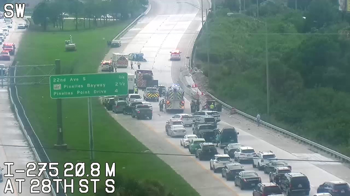 I-275 south in St. Pete shut down due to multi-car crash [Video]