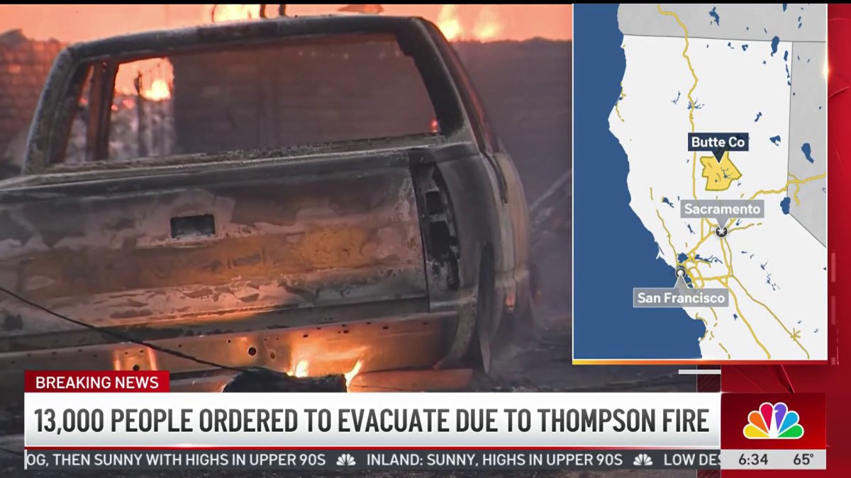 State of emergency declared due to Thompson Fire in Butte County  NBC Los Angeles [Video]