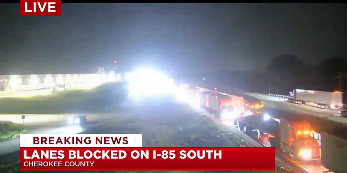 Lanes blocked on I-85 South [Video]