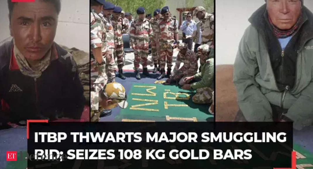 Major conspiracy foiled at India-China Border in Ladakh, ITBP seizes 108 kg gold bars, 2 arrested – The Economic Times Video