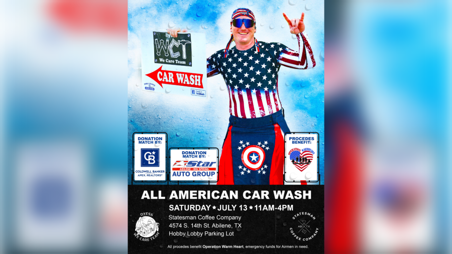 Dyess We Care Teams All American Car Wash raising funds for airmen in need [Video]