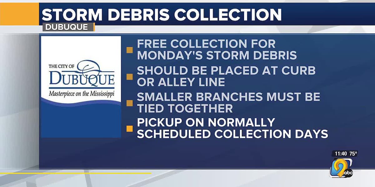 City of Dubuque offers free collection of storm debris [Video]