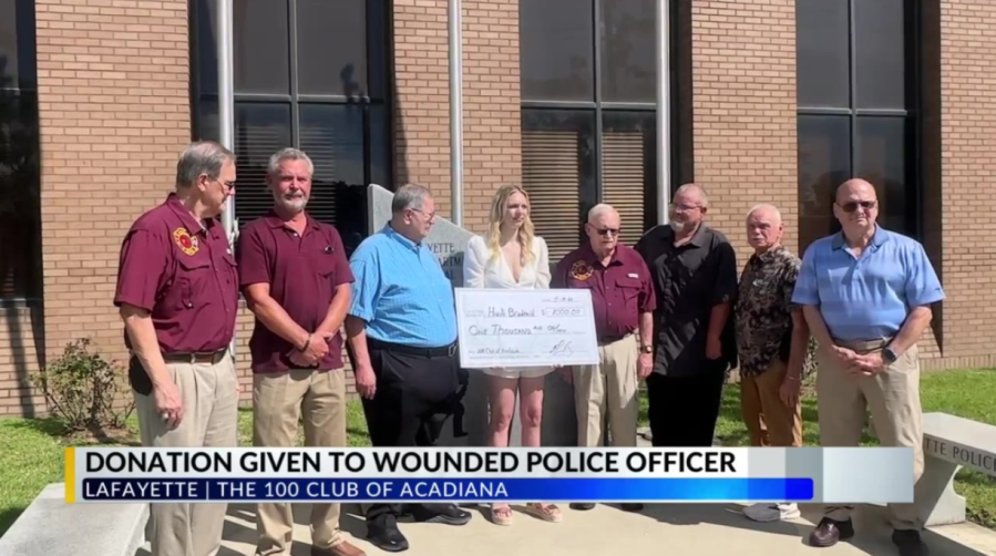 100 Club of Acadiana donates to wounded Lafayette police officer Hali Bradford [Video]