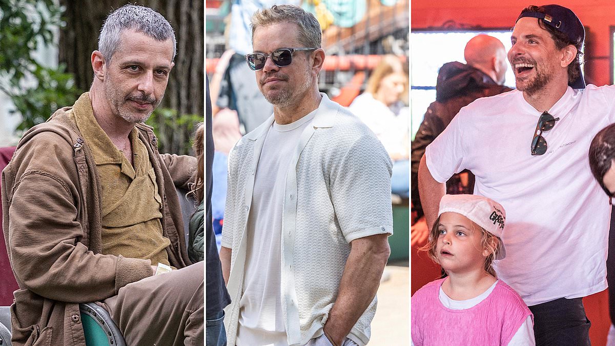 Bradley Cooper, Matt Damon, and Jeremy Strong enjoy girl-dad day together at Copenhagen theme park… before dining with Liam Hemsworth [Video]