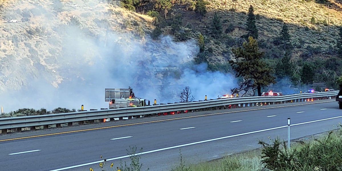 3-acre wildfire near Verdi in mop-up; I-80 reopens [Video]