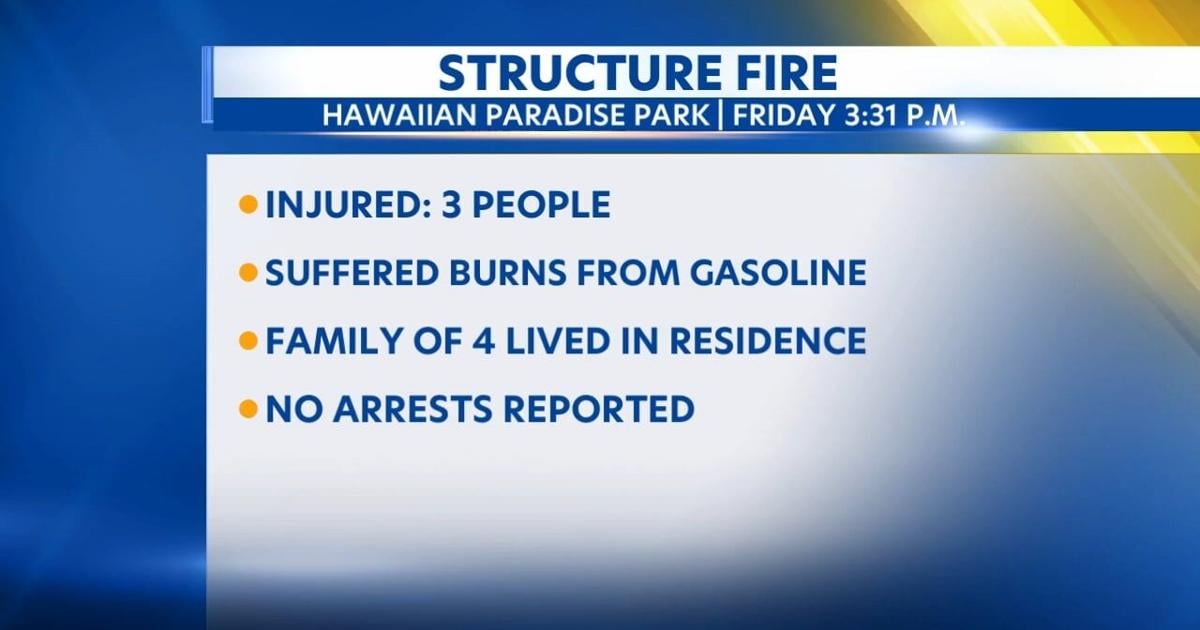 Arson fire in Hawaiian Paradise Park leaves 3 hospitalized | Video