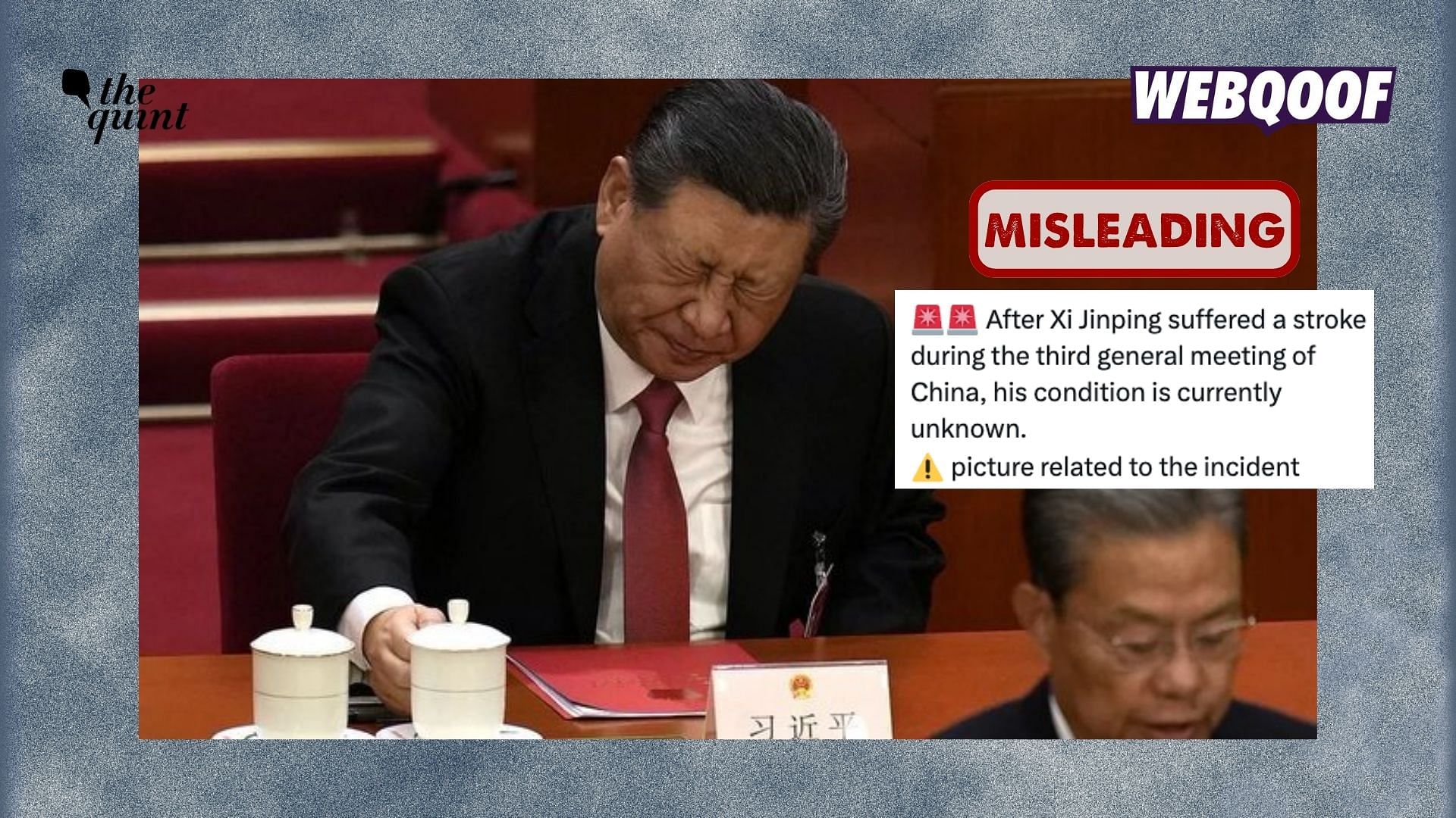 No, This Viral Photo Does Not Show Chinese President Xi Jinping Having a Stroke [Video]