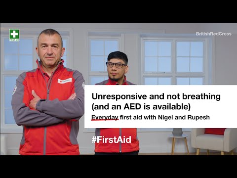 Unresponsive and not breathing (AED available): First aid steps and key action [Video]