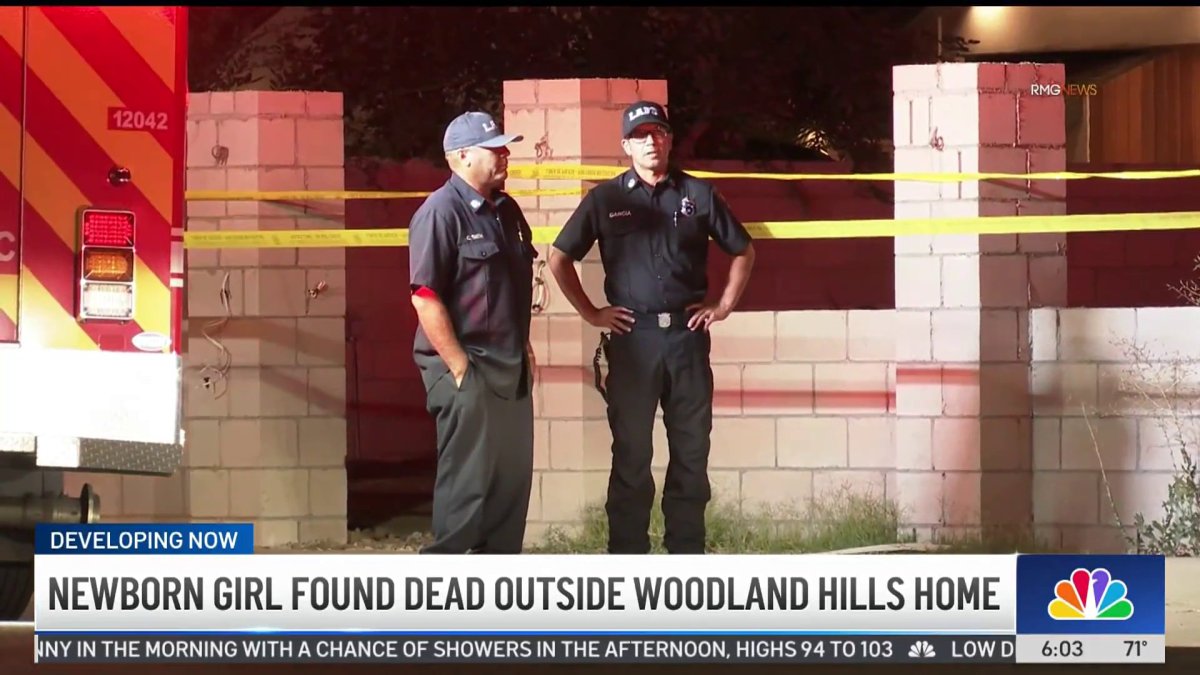 Newborn girl found dead outside Woodland Hills home  NBC Los Angeles [Video]